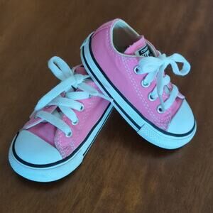Converse All Star pink low tops toddler 5